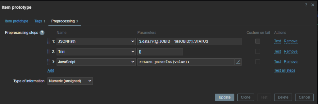 Preprocessing rules